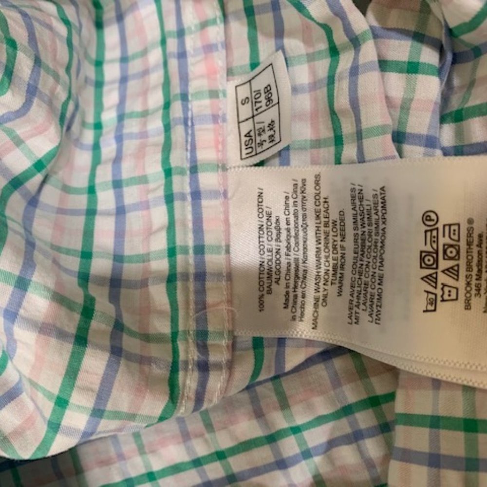 Men's SZ S Brooks Brothers short sleeve shirt EUC - Picture 4 of 4